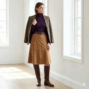 Ralph Lauren metallic plum ribbed fitted turtleneck long sleeve sweater - XS